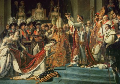 De Wijding van Keizer Napoleon en de Kroning van Keizerin Josephine door Paus Pius VII, 2 december 1804 (detail) door Jacques Louis David